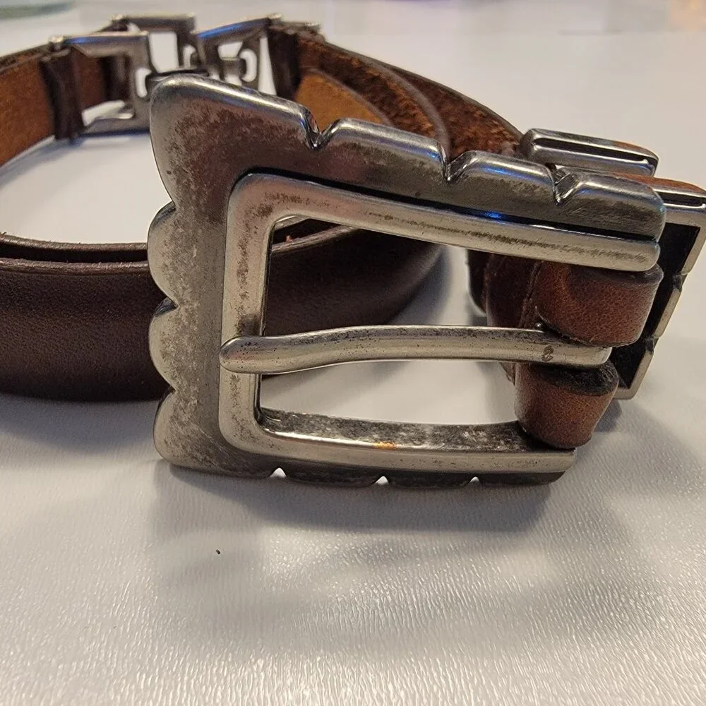 Vintage Ritz‎ Belt Women Size M Leather Buckle Skinny Accessory Collection